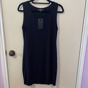 L&B Black Sleeveless Sheath Mini Dress